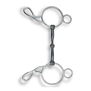 Apto Enterprises AE-12303 Mors Wonder en acier inoxydable de 5 pouces avec embout en fer doux de 5 pouces pour un contrôle équestre et un confort de qualité supérieure - Product Image 2
