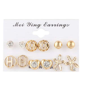Boucles d'oreilles fantaisie pour filles - Dorées - Product Image 1