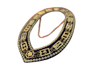 Chaîne de collier maçonnique à prix d'usine avec strass, cadeaux, bijoux, artisanat métallique du 33e degré à vendre - Product Image 5