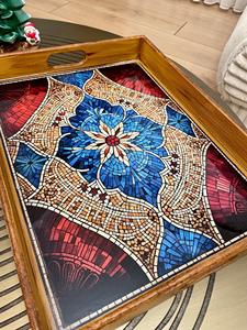 Plateau de service en bois MDF avec revêtement émaillé, design, hôtels et restaurants, articles de cuisine, plateau de table, haute qualité - Product Image 4