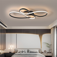 Plafonnier encastré carré en acrylique de conception de noeud chinois-luminaire géométrique moderne de LED