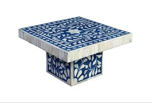 Support de gâteau carré en incrustation d'os géométrique fait à la main Nouvel arrivage Outil de gâteau de décoration intérieure avec fonction antidérapante Forme longue d'Inde - Product Image 4