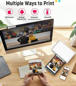 A4 휴대용 미니 프린터 사진 현대 여행 문서 소형 핸디 무선 열 프린터 - Product Image 4