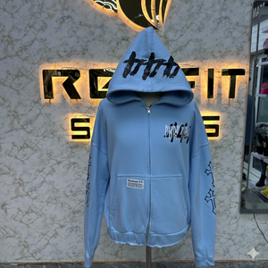 Sweat à capuche zippé pour hommes de Style professionnel Qualité supérieure 100% coton Fabriqué en usine Puff Imprimé Prix pas cher Le plus demandé - Product Image 1