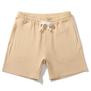 กางเกงขาสั้นลำลองผู้ชาย ผ้าโพลีเอสเตอร์/คอตตอน ระบายอากาศได้ดี ผ้าถัก สำหรับออกกำลังกาย เอวยางยืด มีเชือกผูก - Product Image 6