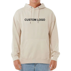2025 Men's OEM Custom logo Boxy Fit Cropped <b>Stitching</b> Vintage <b>Oversized</b> Regular Hoodies Pullover Cotton/Polyester <b>Hoodie</b> - Product Image 1