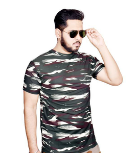 Camisetas de Camuflaje Transpirables de Algodón para Hombre, Fáciles de Lavar, Cuello Redondo, Manga Corta, Sublimadas - Product Image 5