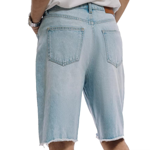 Ropa de verano de alta calidad, pantalones cortos Vaqueros, entrenamiento, ropa activa para hombres, gimnasio, estiramiento, Fitness, ropa deportiva, pantalones cortos para correr, transpirables - Product Image 3