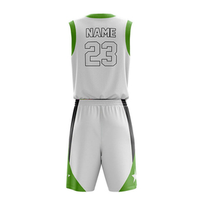 Ensemble de maillots de basket-ball impression par sublimation respirante avec logo personnalisé Nouveau design uniforme réversible Joueurs individuels Taille XS vierge - Product Image 6