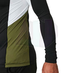 ชุดกีฬากลางแจ้งทนทานสำหรับผู้ชาย แขนยาว ผ้ารัชการ์ด ผลิตจากผ้าสแปนเด็กซ์/โพลีเอสเตอร์ ระบายอากาศได้ดี น้ำหนักเบา เพื่อความแข็งแรง - Product Image 5