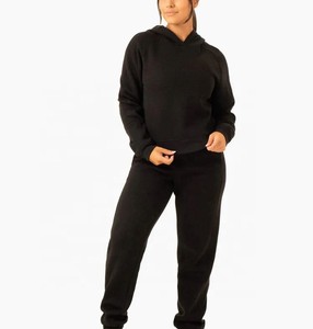 Conjunto Deportivo de Invierno para Mujer de Talla Grande, Transpirable, Suave, con Capucha, Felpa, Informal, Cómodo - Product Image 1