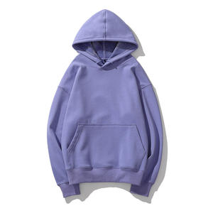 Vente en gros de sweats à capuche de haute qualité sweat à capuche épais unisexe couleur unie hommes et femmes poids lourd 2 pièces jogging - Product Image 2