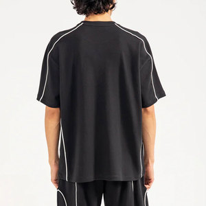 T-shirts personnalisés à épaules tombantes pour hommes T-shirts pour hommes surdimensionnés à la mode - Product Image 3