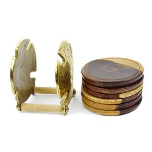 Vente en gros d'art populaire artisanat en bois non fini carré rectangle copeaux de bois naturel 3mm sous-verres en bois d'acacia pour gravure au laser - Product Image 1