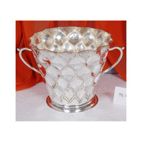 Meilleure vente 2025 Champagne bière panier à glace Premium Look Designer argent plaqué refroidisseur à vin fait à la main Style Unique panier à glace