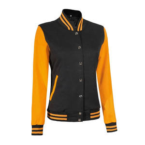 Chaquetas con letras y logotipo personalizado de talla grande para mujer, diseño de béisbol transpirable, forro de lana, algodón, fabricante directo de fábrica - Product Image 3