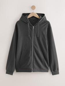 เสื้อมีฮู้ดสำหรับผู้ชายเสื้อผ้ามีฮู้ดสำหรับขายเสื้อผ้าแนวสตรีทแฟชั่นผ้าฝ้ายแบบกำหนดเองมีซิปสีดำ - Product Image 4