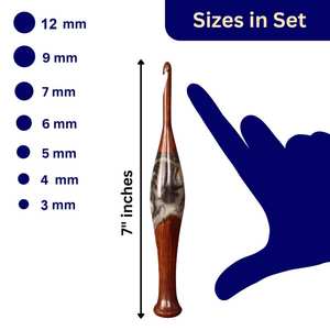 Collection de crochets en bois de qualité supérieure pour l'artisanat du fil Ensemble embelli en résine pour un tricot sans effort - Product Image 4