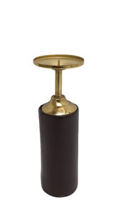 Bougeoir en métal décoratif pour la maison support en bois noir support de pilier de bougie antique pour la décoration de mariage - Product Image 3