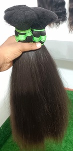 Solo donante Virgen Remy Auténtico cabello indio Bulk Straight Natural Temple Hair Raw Hair Venta al por mayor - Product Image 4