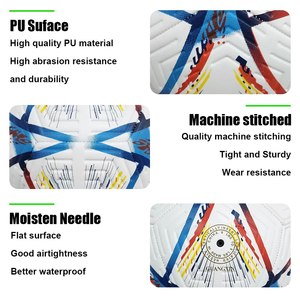 Ballon de football personnalisable en cuir PU thermocollé, durable et léger, taille 4/5, pour l'entraînement et les matchs - Product Image 4