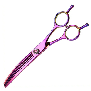 Tijeras de adelgazamiento de peluquero de acero alemán Metal acero con doble reposapiés tijeras de adelgazamiento de peluquero de borde afilado - Product Image 2