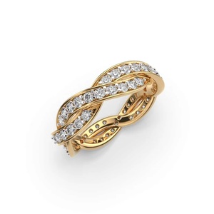 Bague de fiançailles en diamant rond 14k Lab Grown Lab Créé Bijoux en diamant F Couleur VVS1 Clarté pour la fabrication de bijoux - Product Image 3