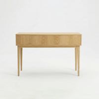 Table console moderne ronde en chêne massif, écologique, pour salle à manger et salon, meubles de maison