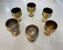 Antique Brass <b>Wine</b> <b>Goblet</b> Handmade Engraved Chalice Vintage Metal Drinking Cup Barware Wedding Gift Elegant Decorative Tableware - Product Image 3