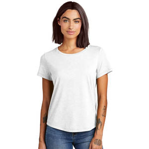 T-shirt élégant pour femme à manches courtes, col rond, en coton respirant, séchage rapide, 200g, toutes saisons - Product Image 3