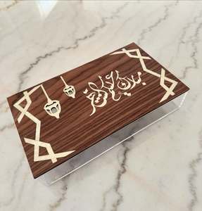 กล่องของขวัญทำจากอะคริลิคคุณภาพสูงพร้อมไม้ถูพื้นแบบทำด้วยมือเหมาะสำหรับใส่ขนมหวานออกเดทและลูกอมของขวัญแต่งงาน - Product Image 1