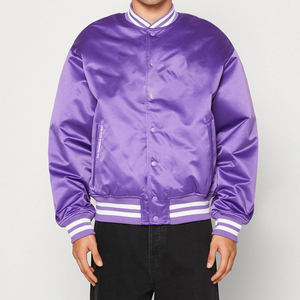 Uniformes de baseball en chenille de laine brodée en satin sur mesure avec des vestes de lettreman en coton de couleur personnalisée pour plus de confort - Product Image 1