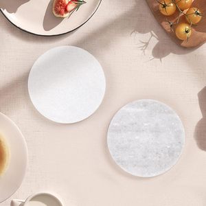 White <b>Ceramic</b> Classic <b>Coasters</b> Set of 6 with Bling Particles Eco-Friendly Durable Drink Mats - Product Image 6