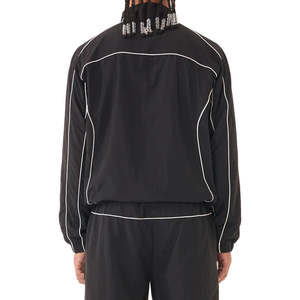 Nueva ropa de correr Chándales unisex conjuntos cortavientos con cremallera hechos a medida para hombres y mujeres con cuello con capucha - Product Image 3