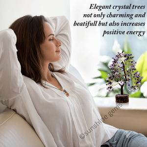 Arbre de vie en cristal d'améthyste en gros, 300 perles, pierres précieuses, pierres de guérison, arbre de cristal, grand arbre de cristal à 7 chakras, décoration - Product Image 3