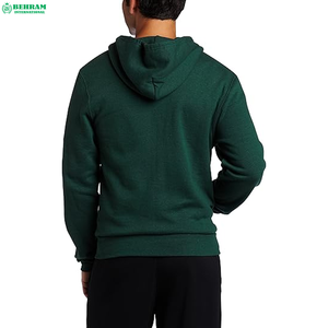 Sweat à capuche unisexe sur mesure respirant avec fermeture éclair, en molleton/éponge française, séchage rapide, coton thermique épais pour l'hiver - Product Image 6