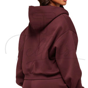 Sweats à capuche pour femmes d'hiver, surdimensionnés, légers, confortables, respirants, 100% coton polaire, logo formel sur le devant, à capuche - Product Image 3