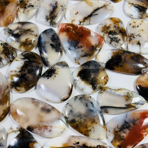 Vente en gros de cabochons en agate dendritique naturelle perles de pierres précieuses en cristal pour la fabrication de bijoux en agate d'approvisionnement en vrac - Product Image 3