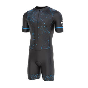 Combinaisons de triathlon unisexes de la plus haute qualité avec fermeture éclair sur la poitrine, manches courtes, tissu respirant - Product Image 1