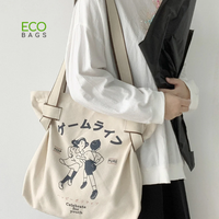 Logo personnalisable réutilisable coton toile fourre-tout sac à provisions écologique sac à bandoulière poche pour lettre emballage cadeau Promotion