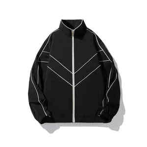 Vêtements de sport toile haute respirante grande taille hiver Satin veste universitaire pour homme nouveauté brodé Baseball Design - Product Image 1