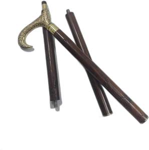 Traditional Handicraft <b>Walking</b> <b>Stick</b> - <b>Men</b> Derby Canes and Wooden <b>Walking</b> <b>Stick</b> <b>for</b> <b>Men</b> and Women - 36 Brown Ebony Brass - Product Image 4