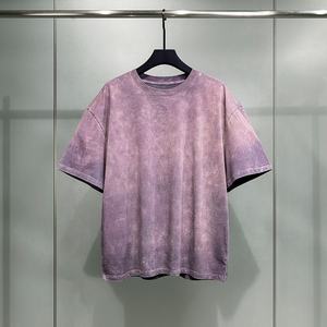 Camiseta Unisex Personalizada de Color Sólido, Estilo Urbano, Manga Corta, Tejida, 270g, 100% Algodón, Nuevo Patrón con Técnica de Teñido 3D - Product Image 4