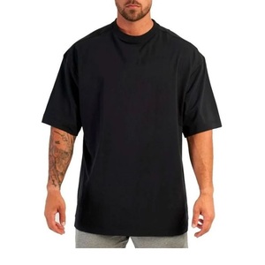 T-shirt personnalisé de haute qualité poids lourd surdimensionné 250gsm coton vierge imprimé T-Shirt pour hommes - Product Image 1