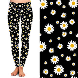 Leggings de Cintura Alta con Estampado Floral, Impresión Digital, 92% Poliéster, 8% Elastano, Suaves como la Mantequilla, para Mujer - Product Image 2