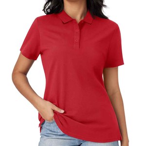 Todos los días se usa fácilmente para mujer de manga corta para Polo Logotipo personalizado Polos de excelente calidad para mujer - Product Image 1
