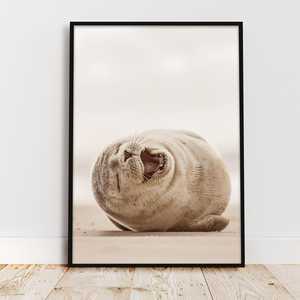 Impresión artística de foca en formato A4, diseño personalizado de naturaleza muerta - Product Image 3