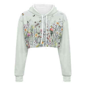 เสื้อครอปมีฮู้ดแฟชั่นใหม่ล่าสุดสำหรับผู้หญิงเสื้อครอปดีไซน์รูปริมฝีปากใส่สบาย - Product Image 5