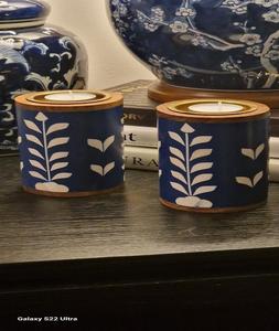 Portavelas Artesanal de Incrustaciones de Hueso de Alta Demanda, Ecológico, para Navidad, Elegancia Tradicional, Arte Cultural Vibrante para el Hogar - Product Image 2