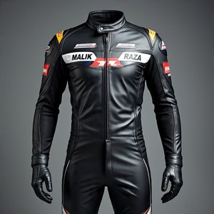 Combinaison en cuir de moto en gros Toutes les tailles Logo personnalisé Inserts en Kevlar-Sialkot Factory - Product Image 4